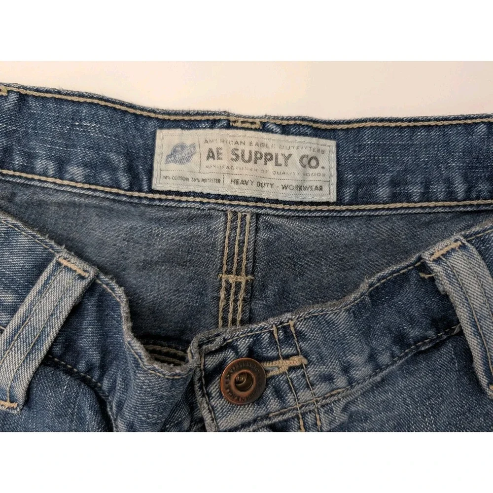 Vtg Y2K American Eagle Shorts Mens 34 Blue Jorts Carpenter Denim Grunge